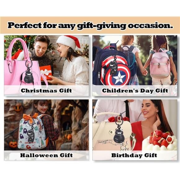 Black Cat Bag Decoration for Handbags, Keychain Accessories for Backpacks, Gift - Picture 6 of 9